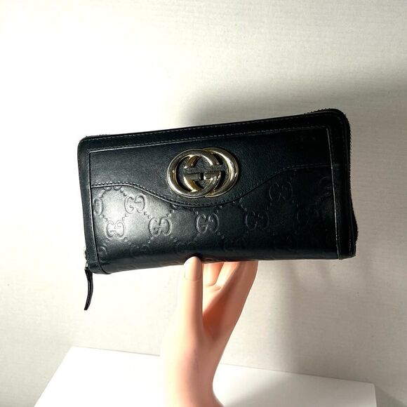 Authentic GUCCI Zippy Sima Leather Wallet - Picture 1 of 8